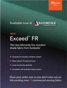 A poster of the new exceed fr shade fabric.